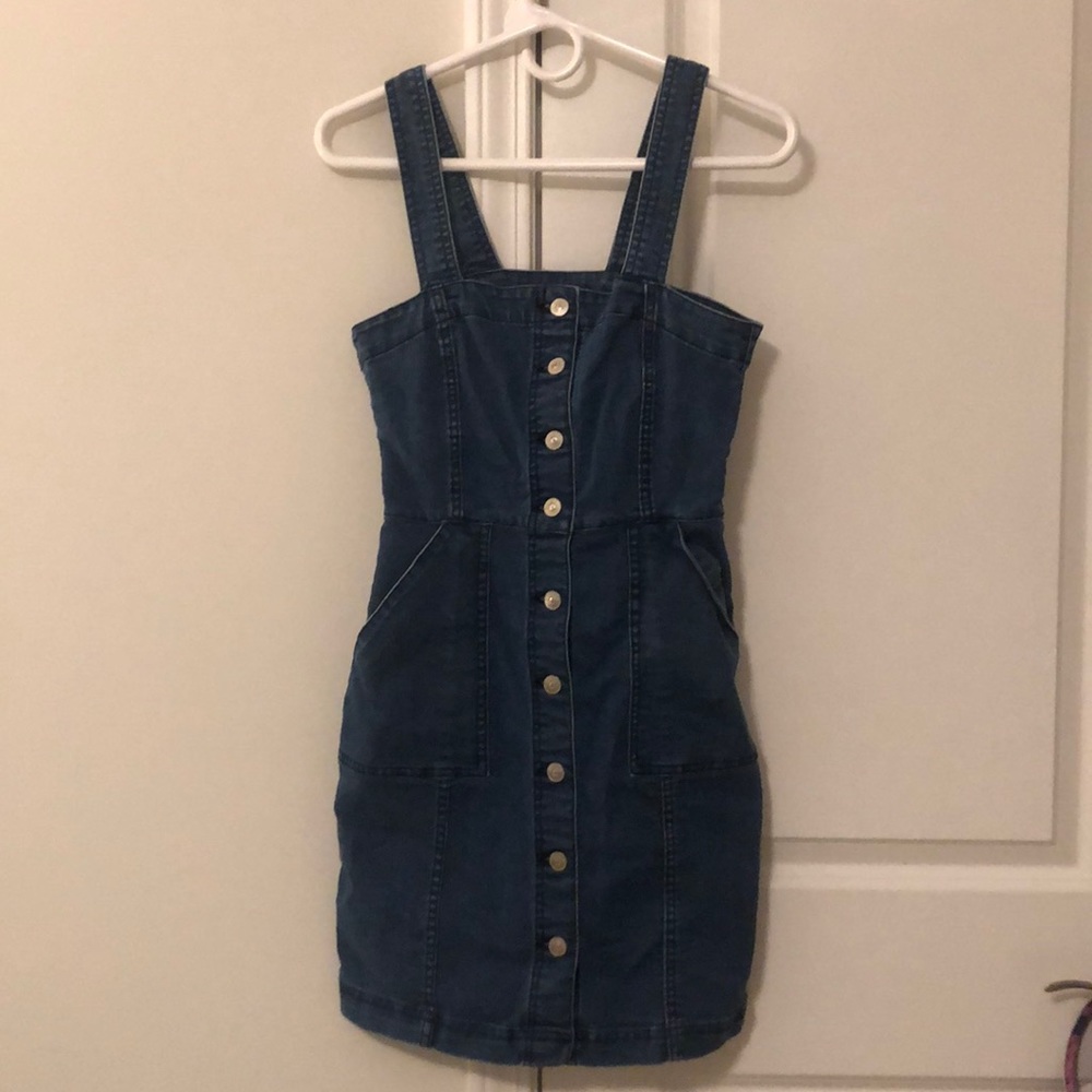 Divided Denim button dress with pockets